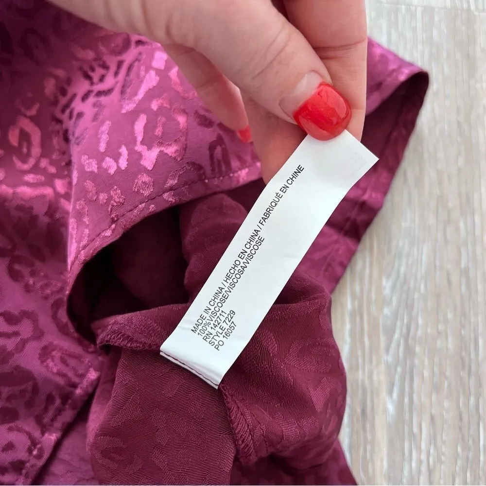 Nwt eloquii maroon leopard tie‎ front dress midi length - Image 7