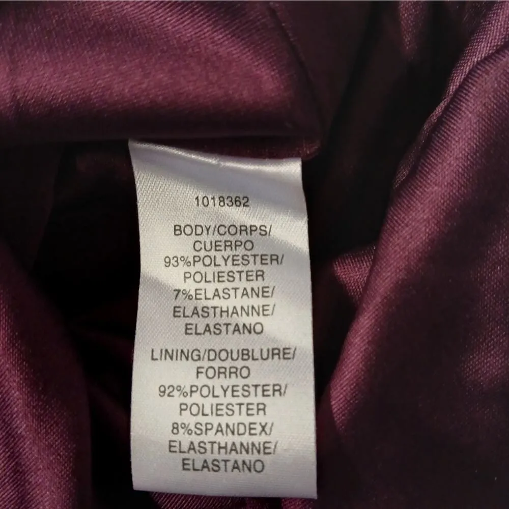 $395 NWT Halston Amara Dress Burgundy Velvet One Shoulder Cocktail Party Wedding Size 12 - Image 13