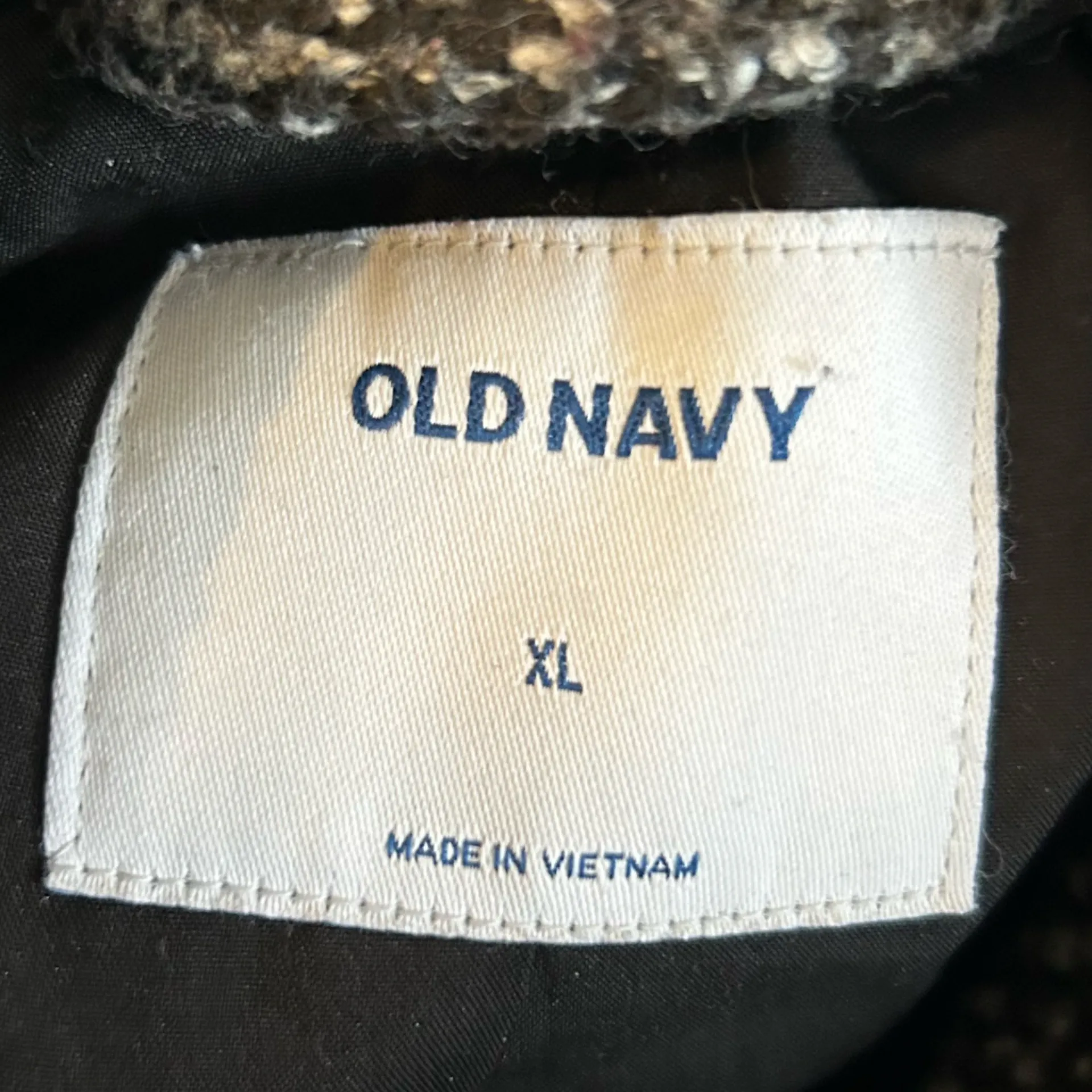 Old Navy Black Marble Funnel Neck Full Zip Woman’s Coat Size XL - Image 6