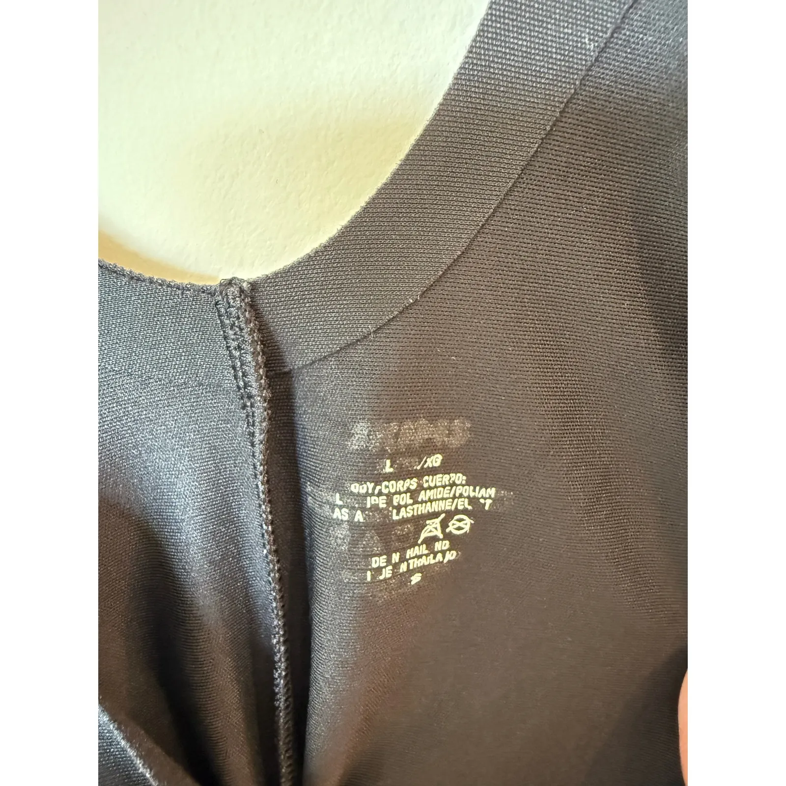 Skims Shapewear Bodysuit Womens L Black Compression Open Gusset Adjustable Strap - Image 5