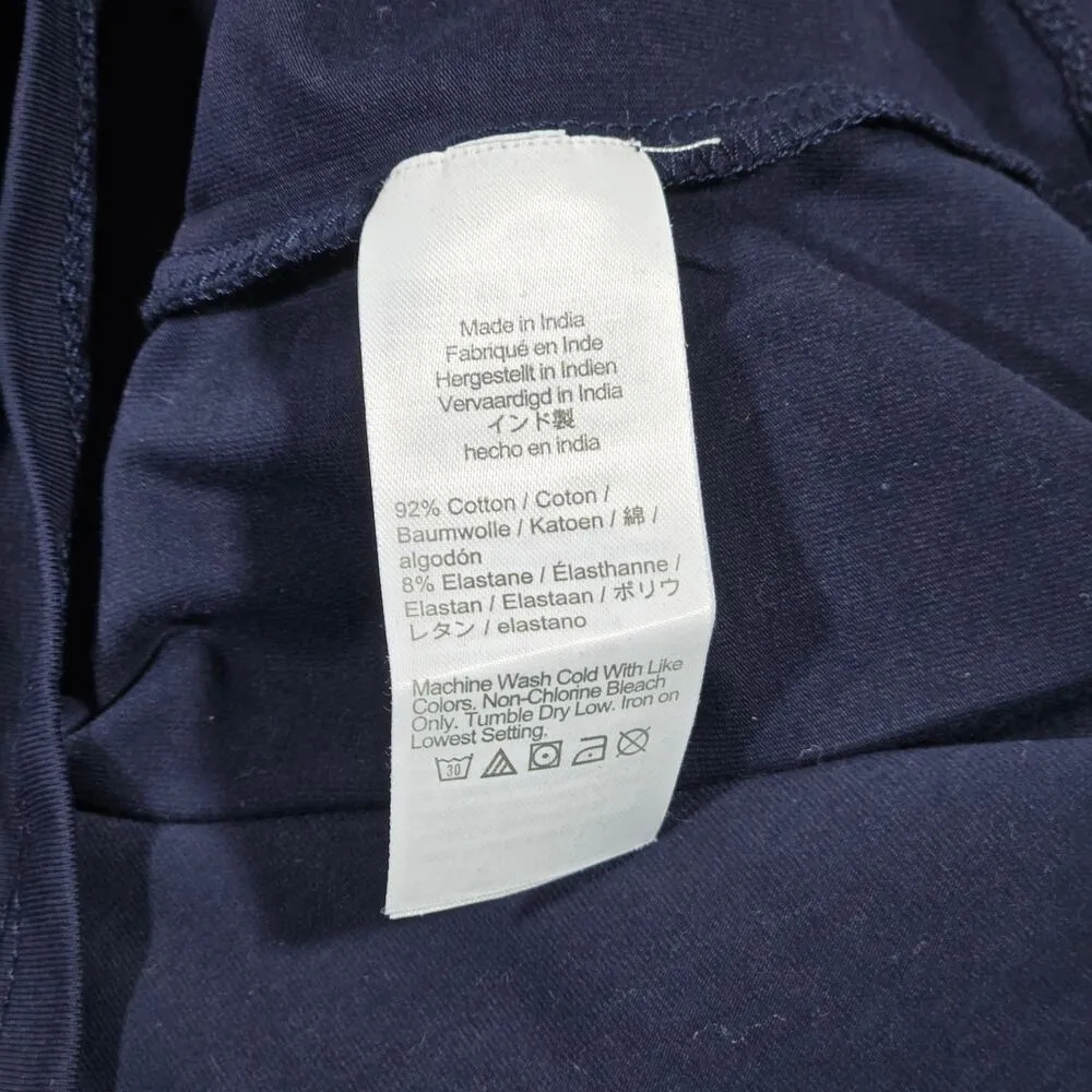 J.Crew  Squareneck cap-sleeve top in stretch cotton blend Navy M NWT - Image 4