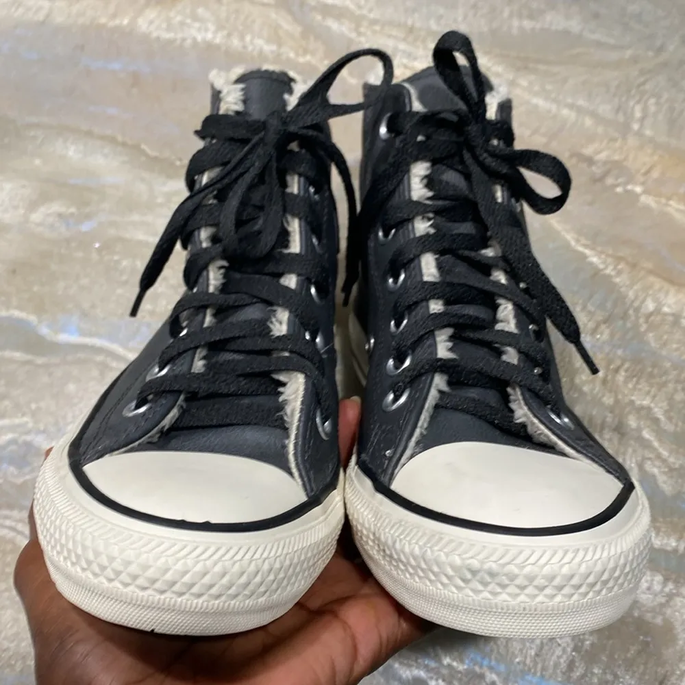 Converse All Star Insulated Gray Leather Sneakers Boots Men’s 4 / Women’s 6 - Image 5