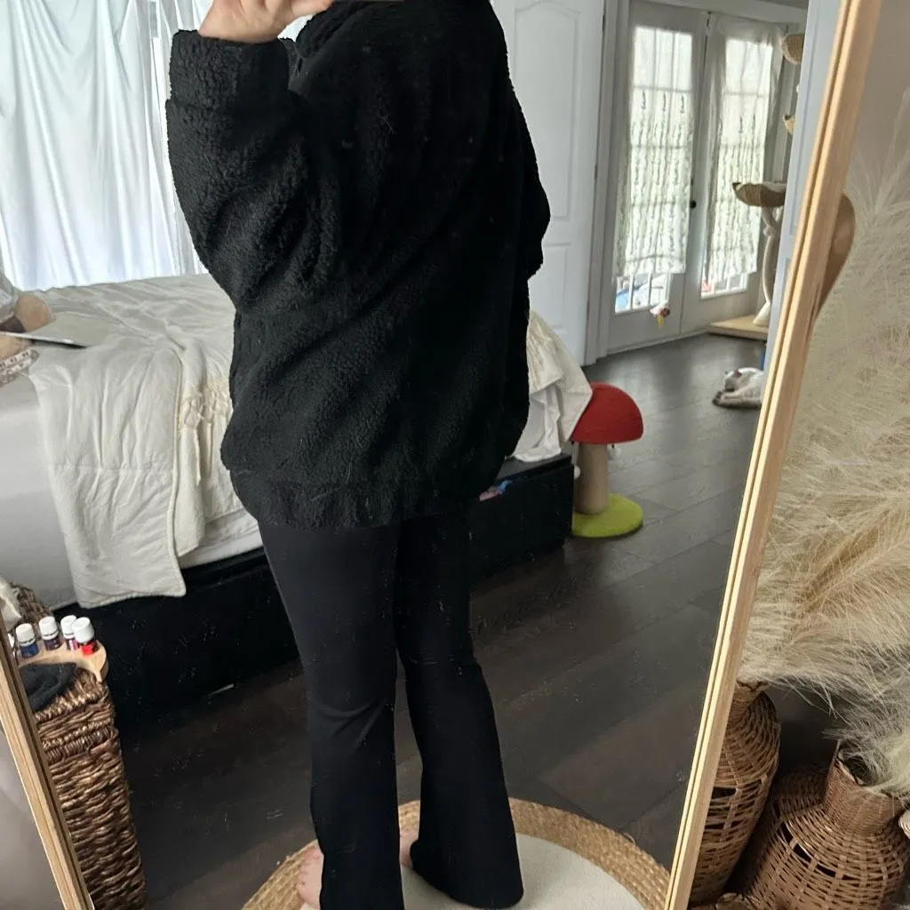 I Am Gia Women’s Black Extra Small Teddy Pixie Sherpa Zip Up Jacket Size XS - Image 3