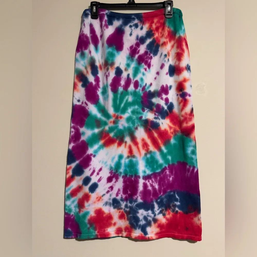 EUC Handmade Mia Nola Vintage Spiral Tie Dye Skirt size small - Image 6