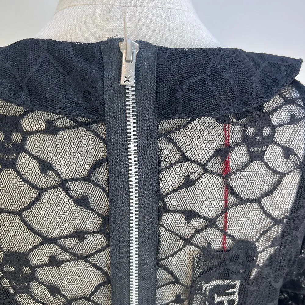 Tripp NYC Skull Lace Dress Black Knee Length Mini - Image 10