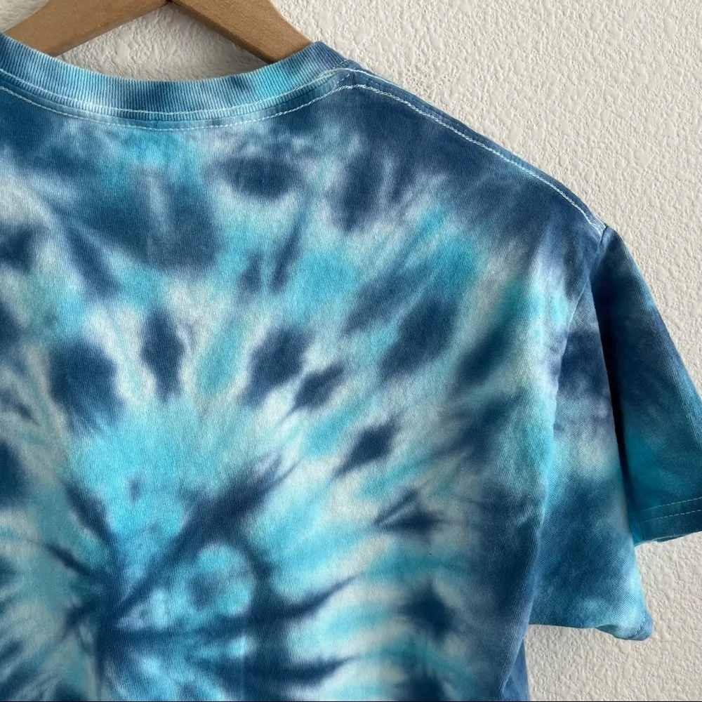 Billie Eilish Blue Tie Dye Crop I’m Not Your Party Favor Small - Image 4