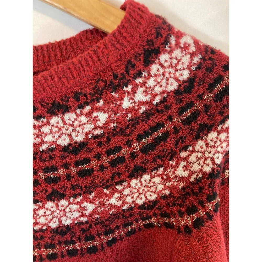 Croft & Barrow  Patterned Neck Sweater Size Medium - Image 2