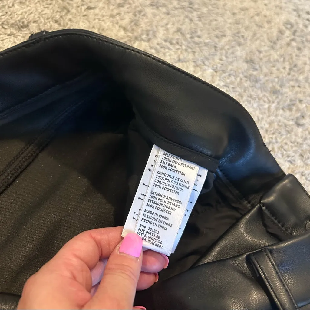 Good American Good 90's Icon Faux Leather Pants SIZE 15 - Image 5