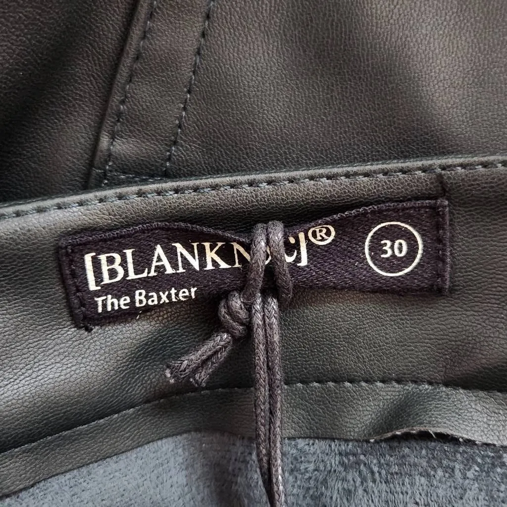 BlankNYC Dark Green Faux Leather Pants NWT Size 30 Green Leather Pants - Image 7