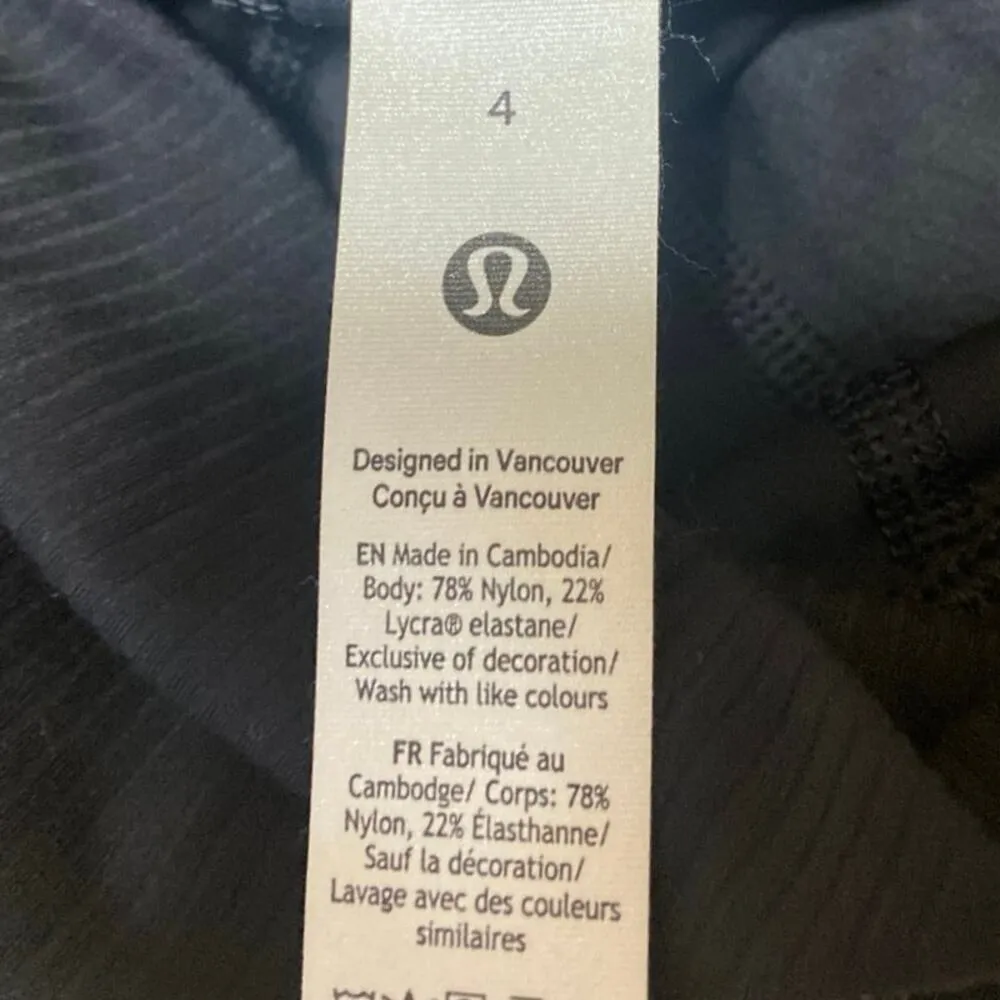 Lululemon Women's Blue Rib Knit Straight Leg Fitness Trousers Leggings Pants 4 - Image 4