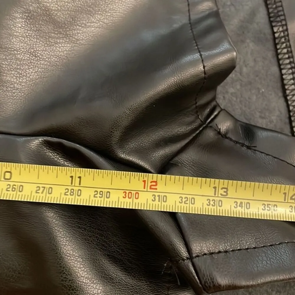 Windsor Black Faux Leather Paper Bag Shorts Womens Size Small NEW - Image 6