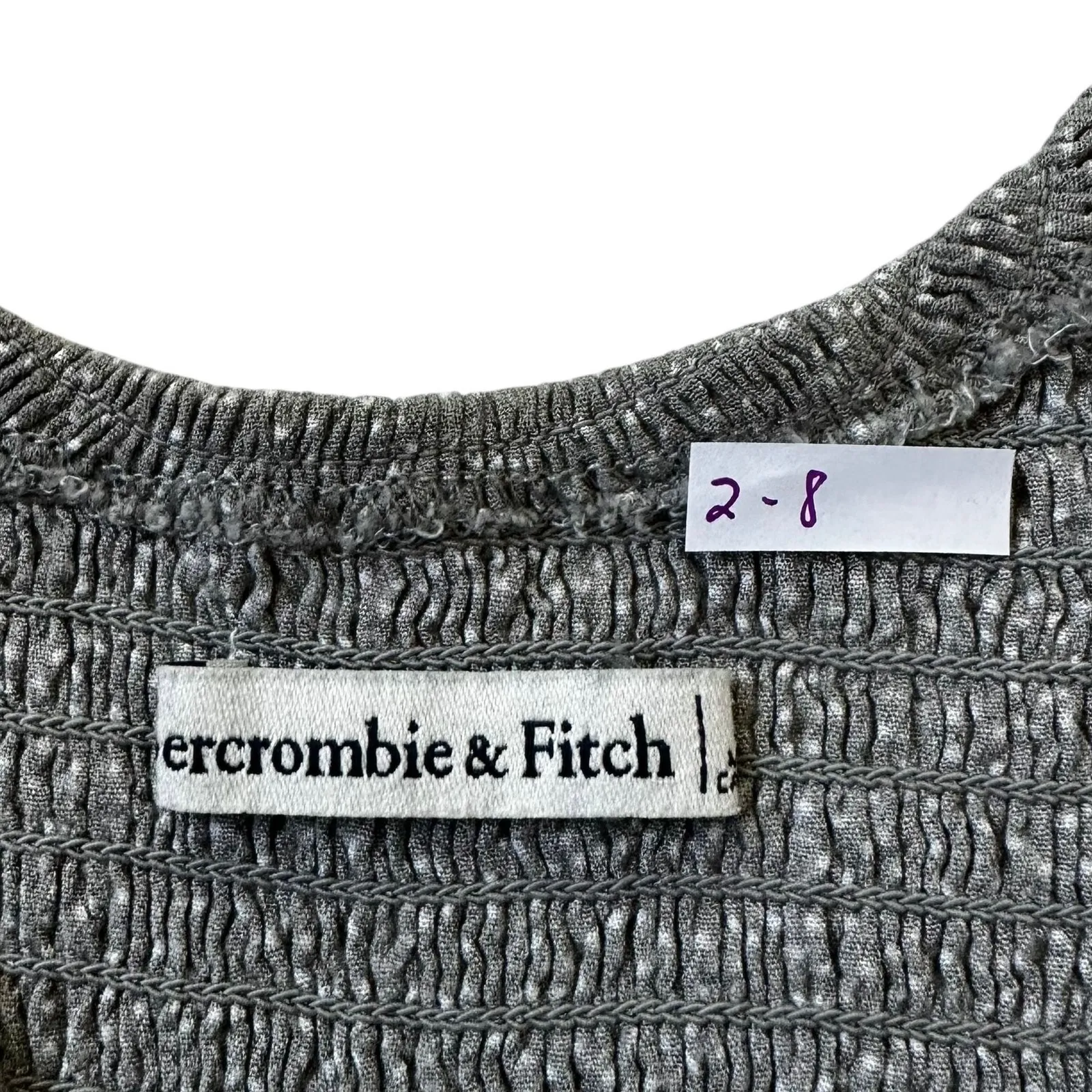 Abercrombie & Fitch Gray Dotted V-neck Bodysuit Women's Top Size Medium | 2-8 - Image 3