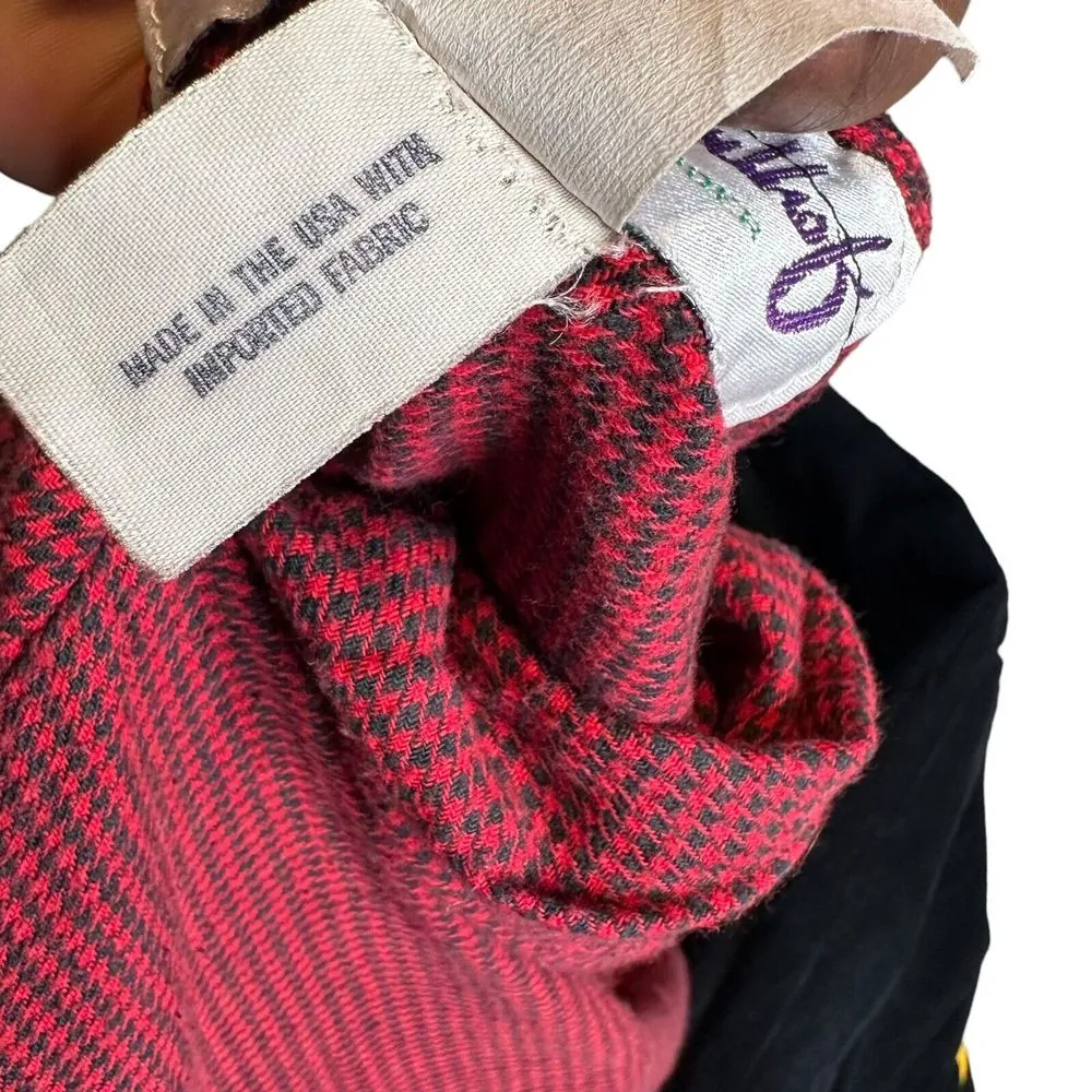 VTG Salaminder Sally Von Werlhof Reversible Jacket One Size Statement Funky Art‎ Red - Image 5