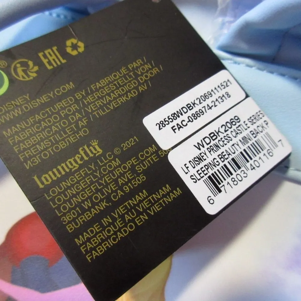 NWT Loungefly x Disney Princess Castle Series Sleeping Beauty Mini Backpack - Image 8