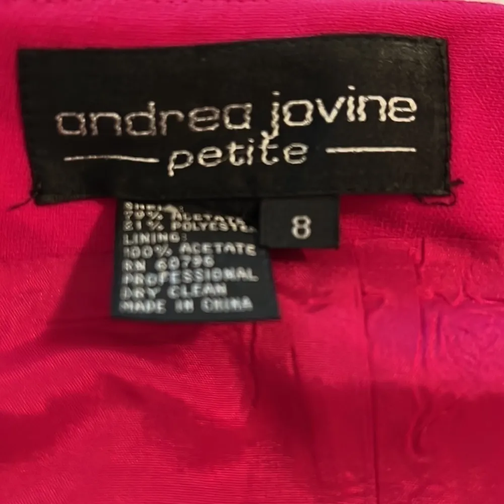Vintage Andrea Jovine Petite Dress 8P Pink Halter - Image 5