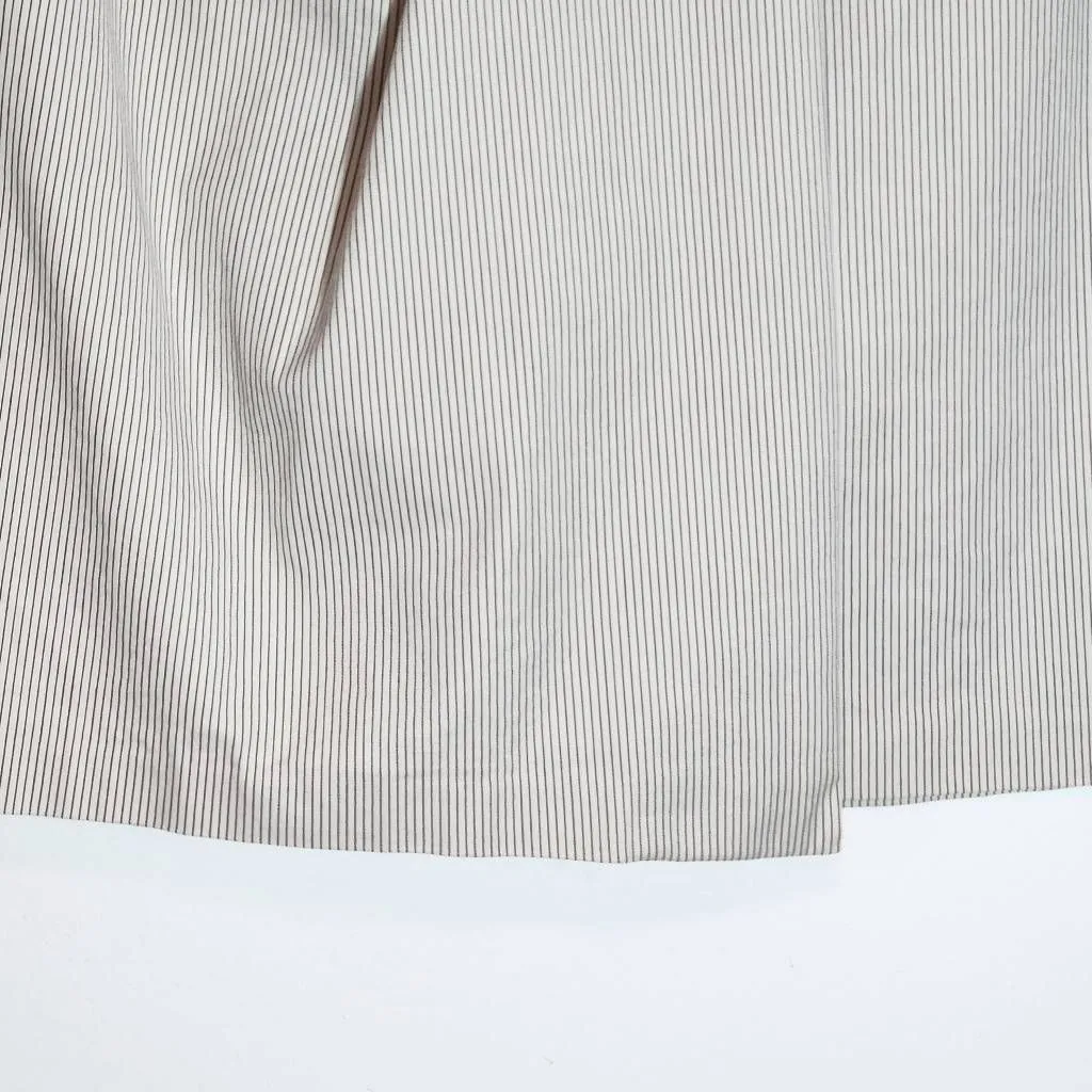 Banana Republic Cream Pinstripe Wrap Skirt Size 0 Preppy Mini Skirt - Image 3