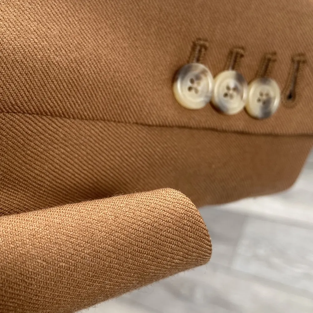 J.Crew 👍🏽🆕  Regent Wool Blazer Jacket Stripe Camel Size 6 - Image 11