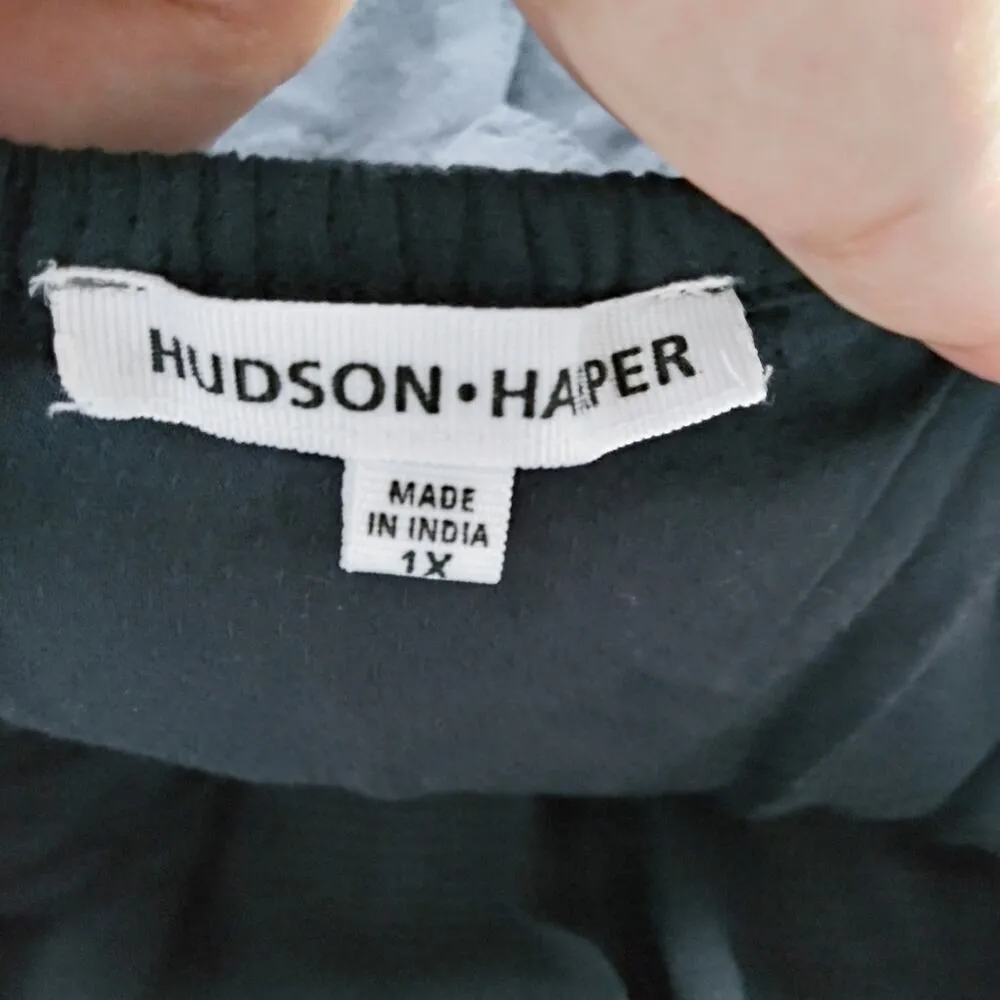 Hudson Harper Black Ruffled Off Shoulder Flowy Blouse 1X - Image 5