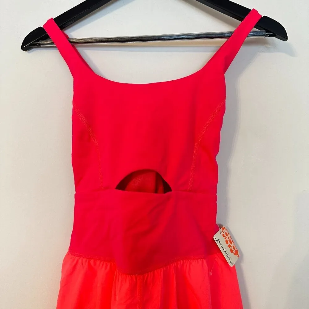 FREE PEOPLE Movement Righteous Runsie in Electric Sunset Size Small NWT - Image 4