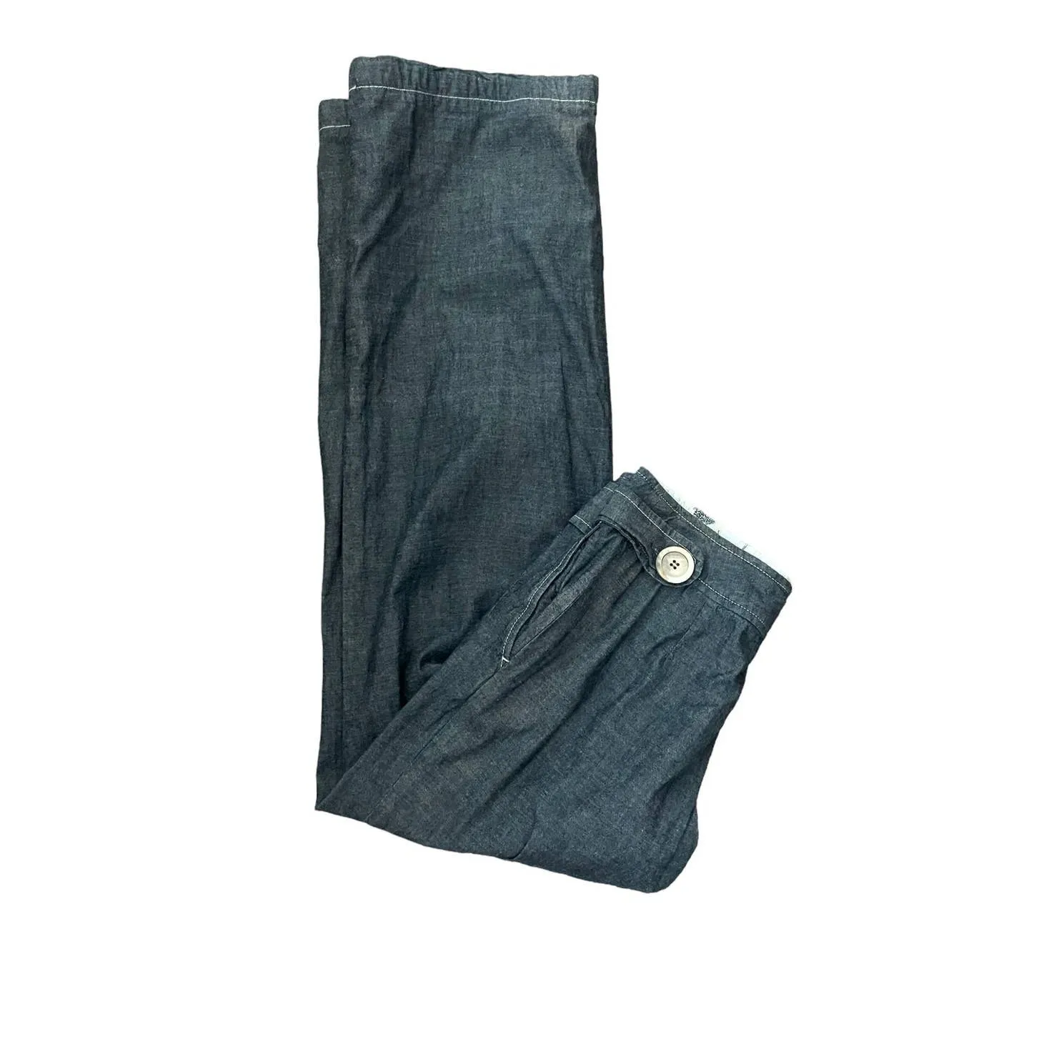 J Jill Women Jeans 8 Blue Straight Leg Zipper‎ Button Closure Stretch Denim - Image 12