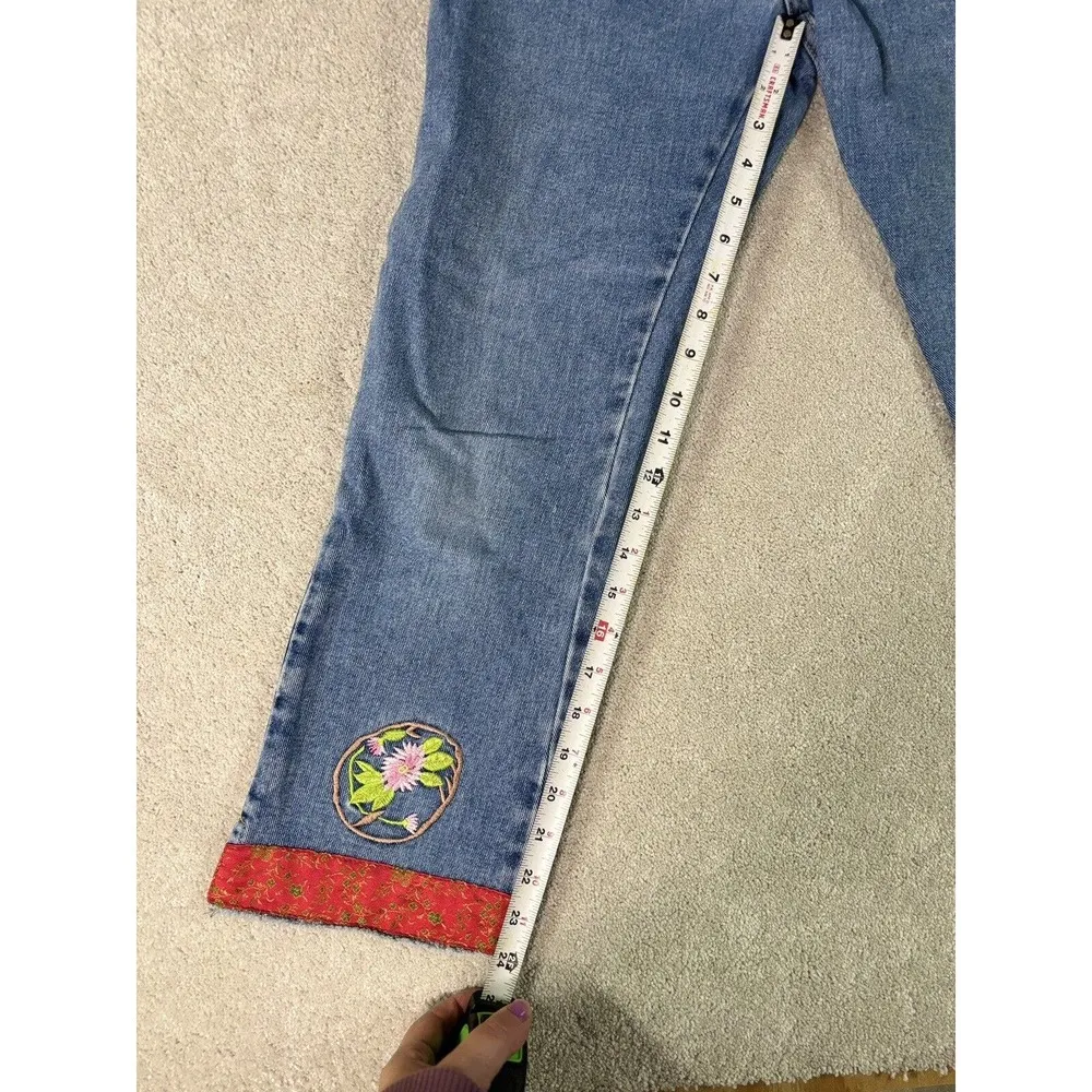 Vintage Y2K 2000s Fubu The Collection Bootcut Medium Wash Denim Jeans Women 9/10 - Image 6