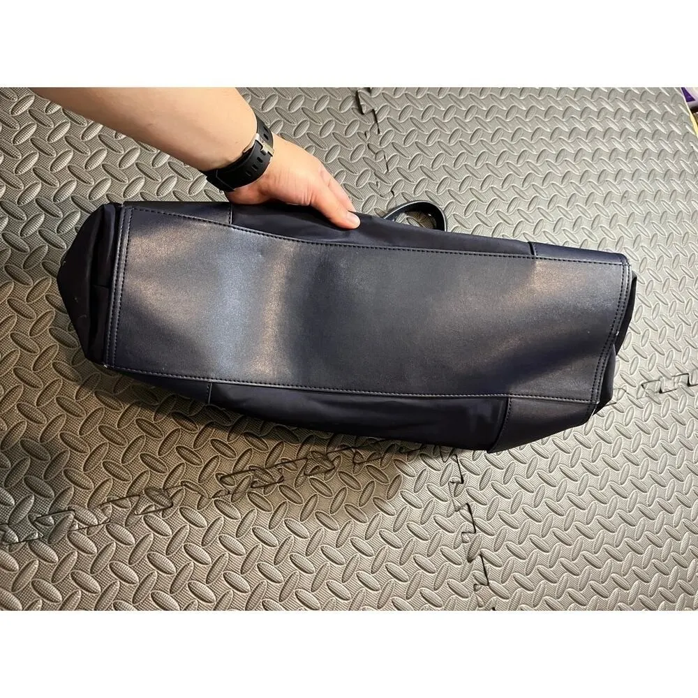 Tory Burch Packable Large Ella Nylon Tote Navy Blue Purse Womens Travel - Image 3