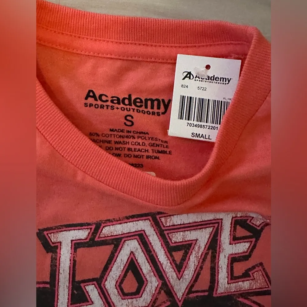 I Love Rock ‘N Roll tee, size small Orange - Image 2