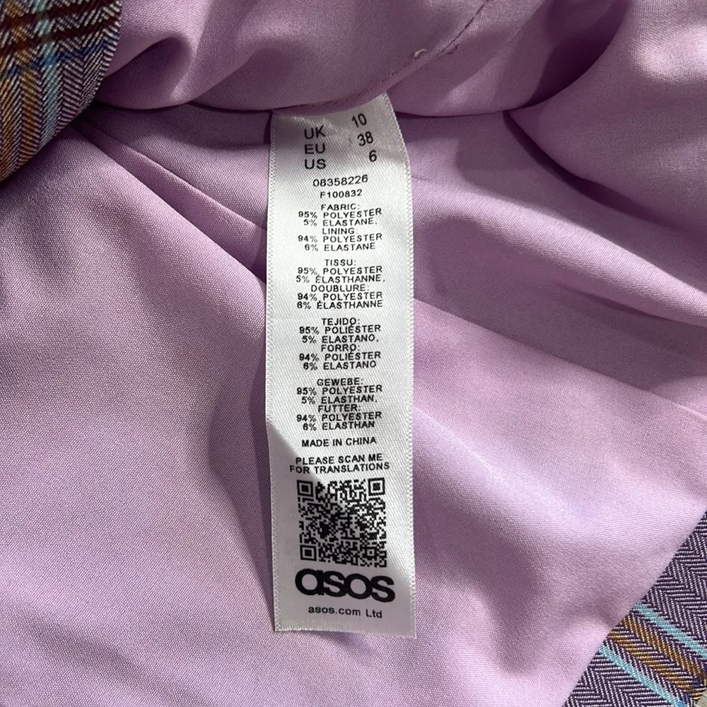 nwot // asos plaid check blazer jacket - Image 8