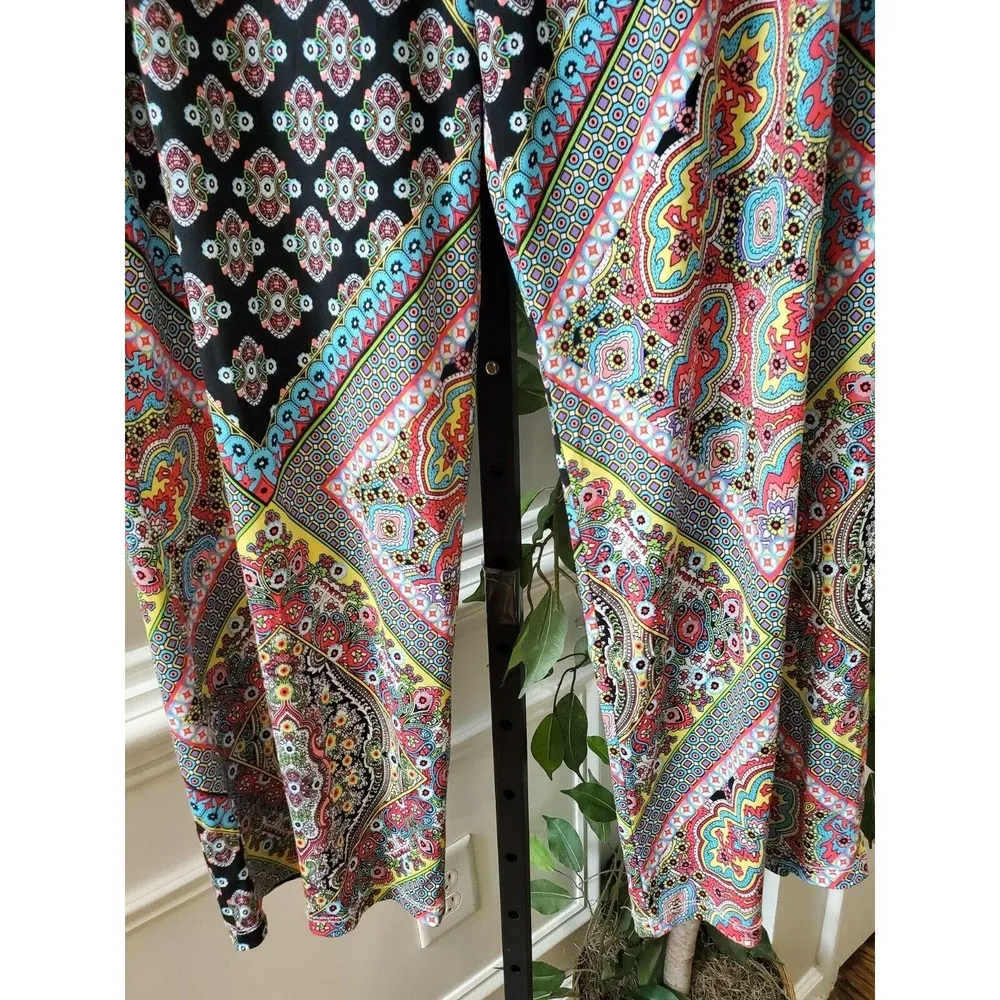 Cha Cha Vente Women's Multicolor Polyester Comfort Waist Palazzo Pant Size 2X - Image 3