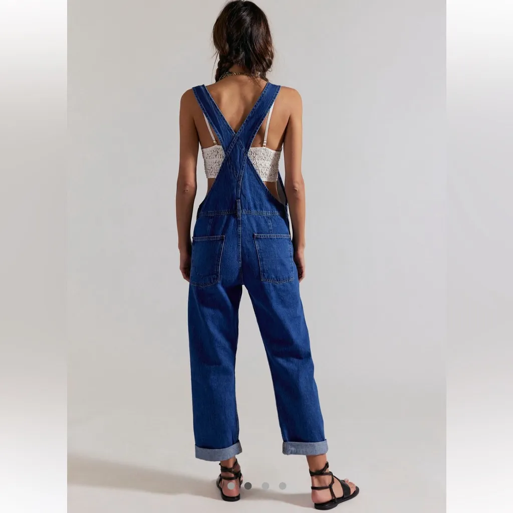 Free People Ziggy Denim Overalls Sapphire Size Small - Image 2
