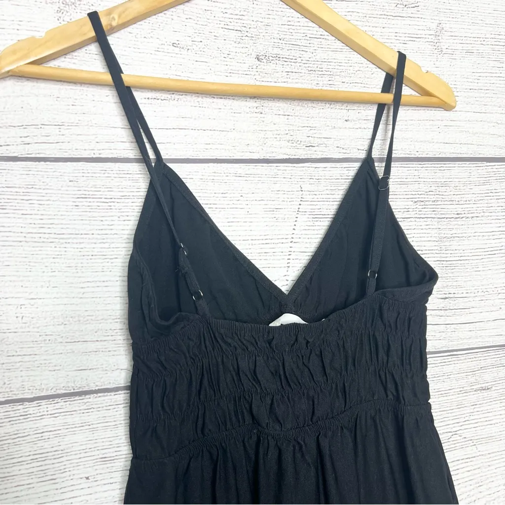 Altar’d State Black Sleeveless Smocked Triangle Cup Maxi Dress Size Small Witchy - Image 6