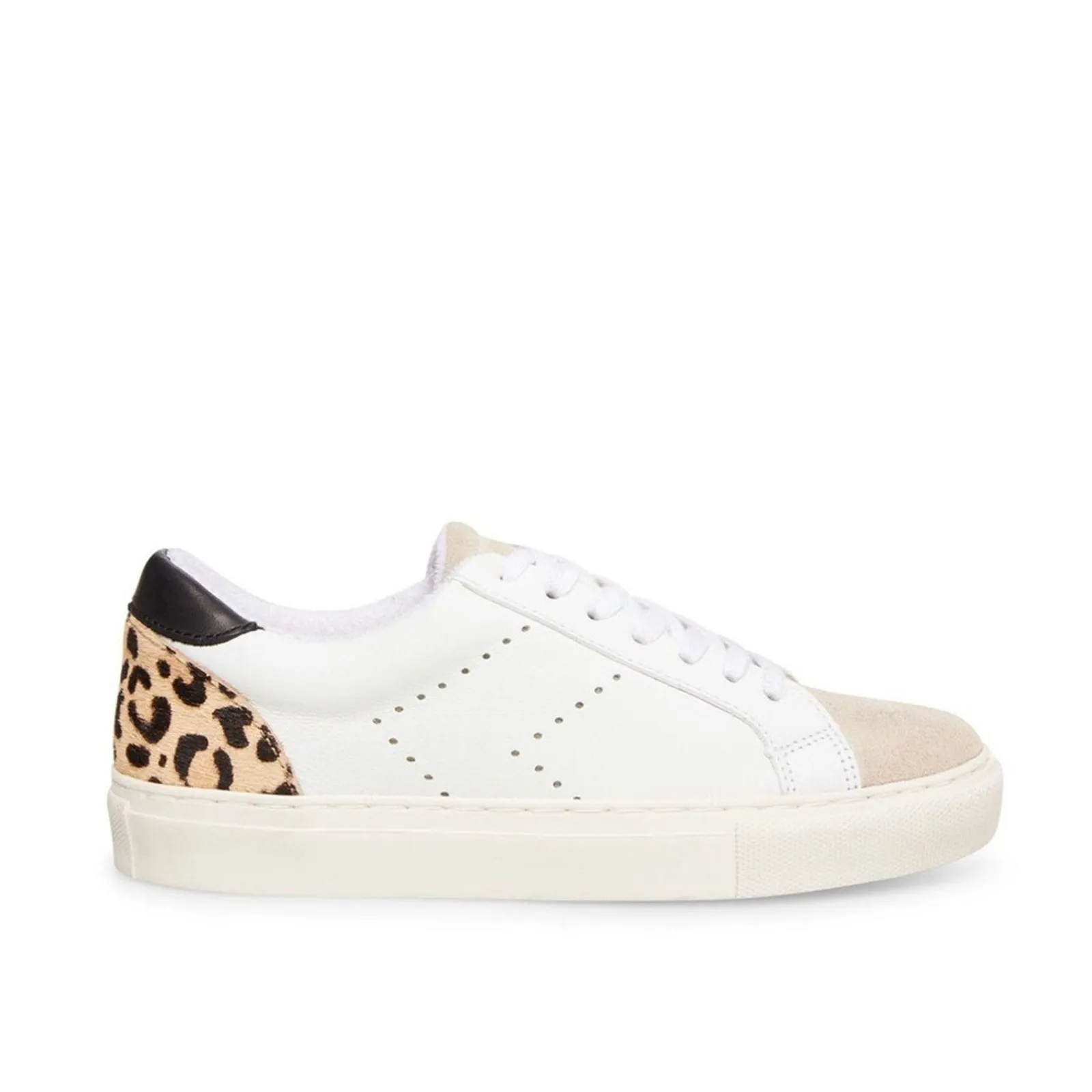 NEW Steven Steve Madden Parody White Leopard Leather Low Top Sneaker Womens 7.5 - Image 5