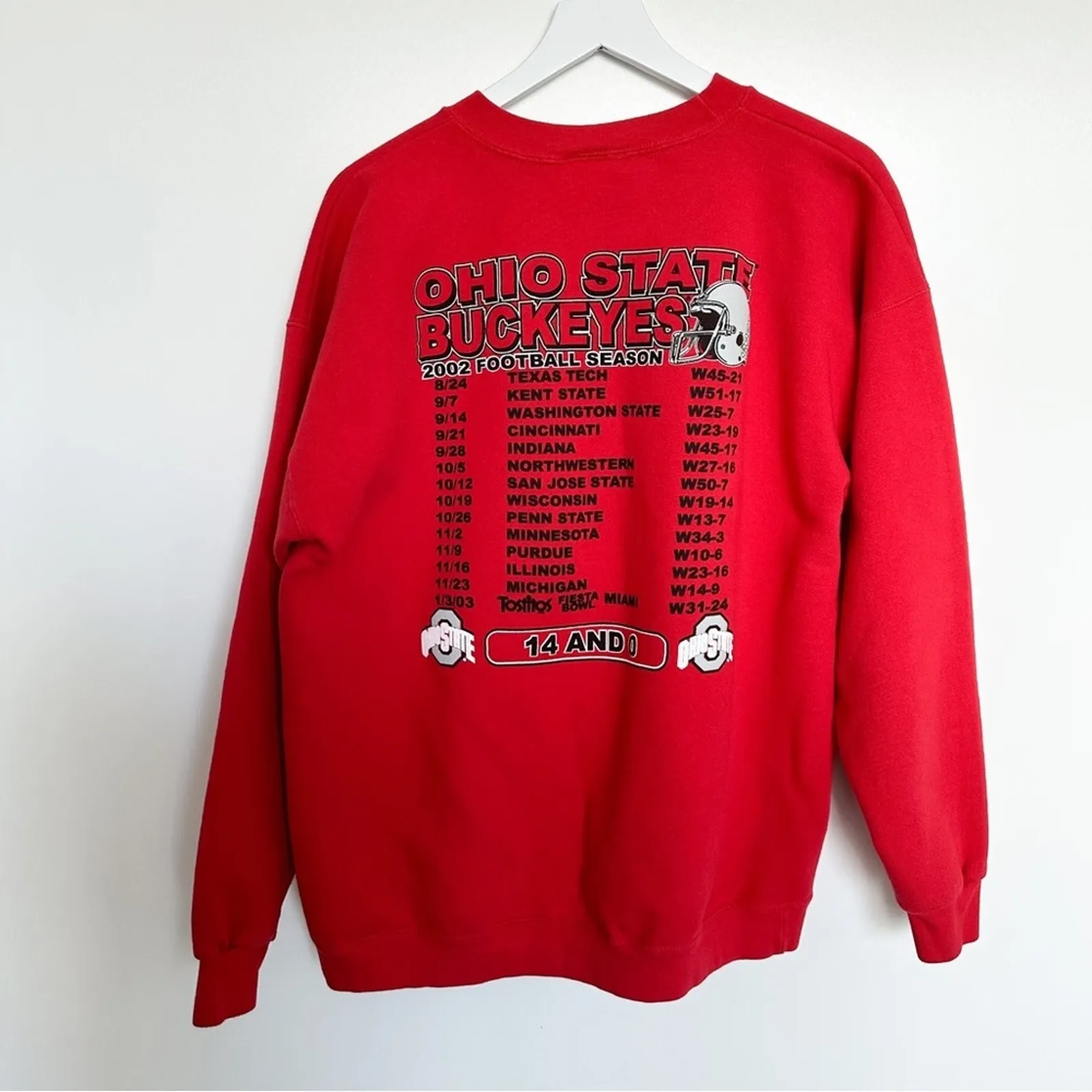 Vintage Ohio State Buckeyes 2002 National Champions Tostito Bowl Sweatshirt Size XL - Image 5