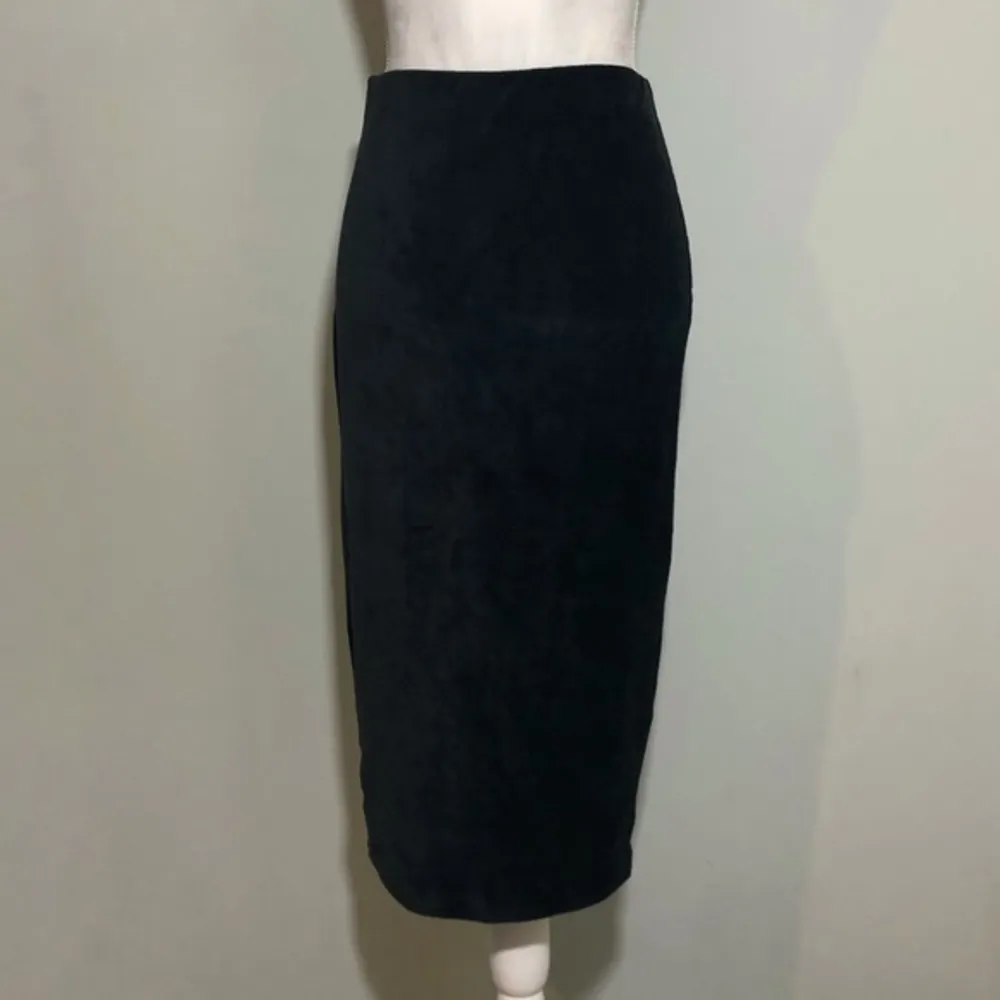 NWOT Dark Green Corduroy Pencil Midi Skirt XS New - Image 3