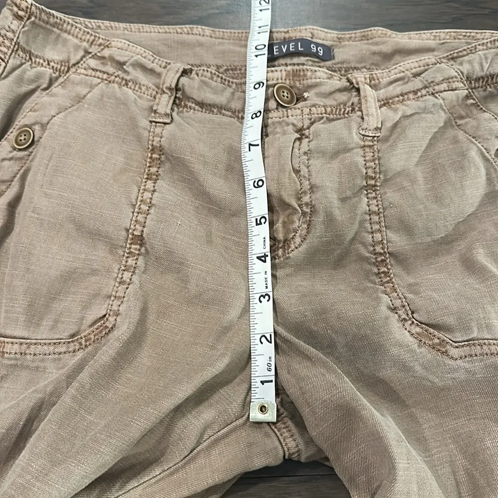 Level 99 Linen Blend Pants Sz 29 Tan - Image 5