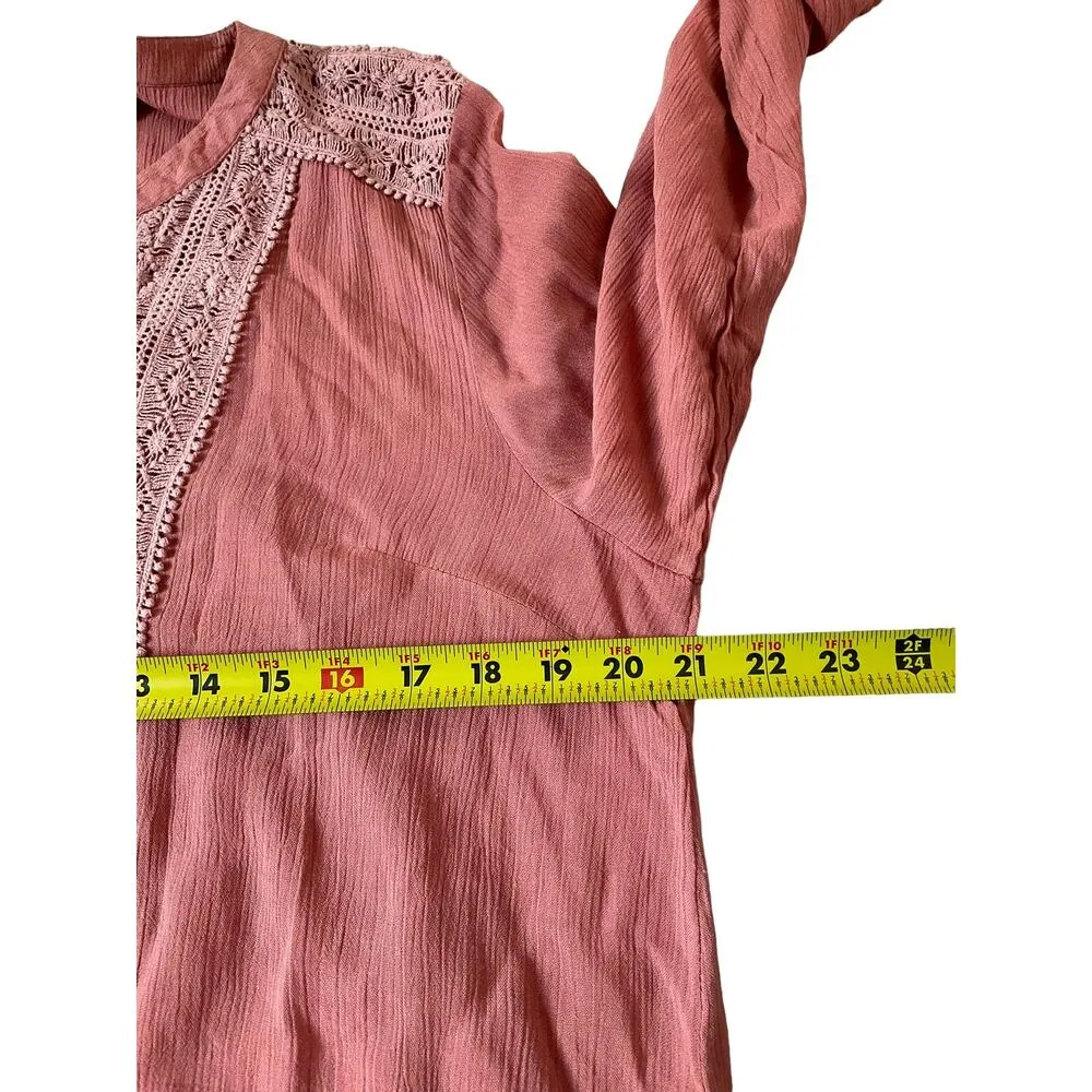 Derek Heart  Pink Blush Bohemian Long Sleeve Top Women's Size Large | 48-62 - Image 6