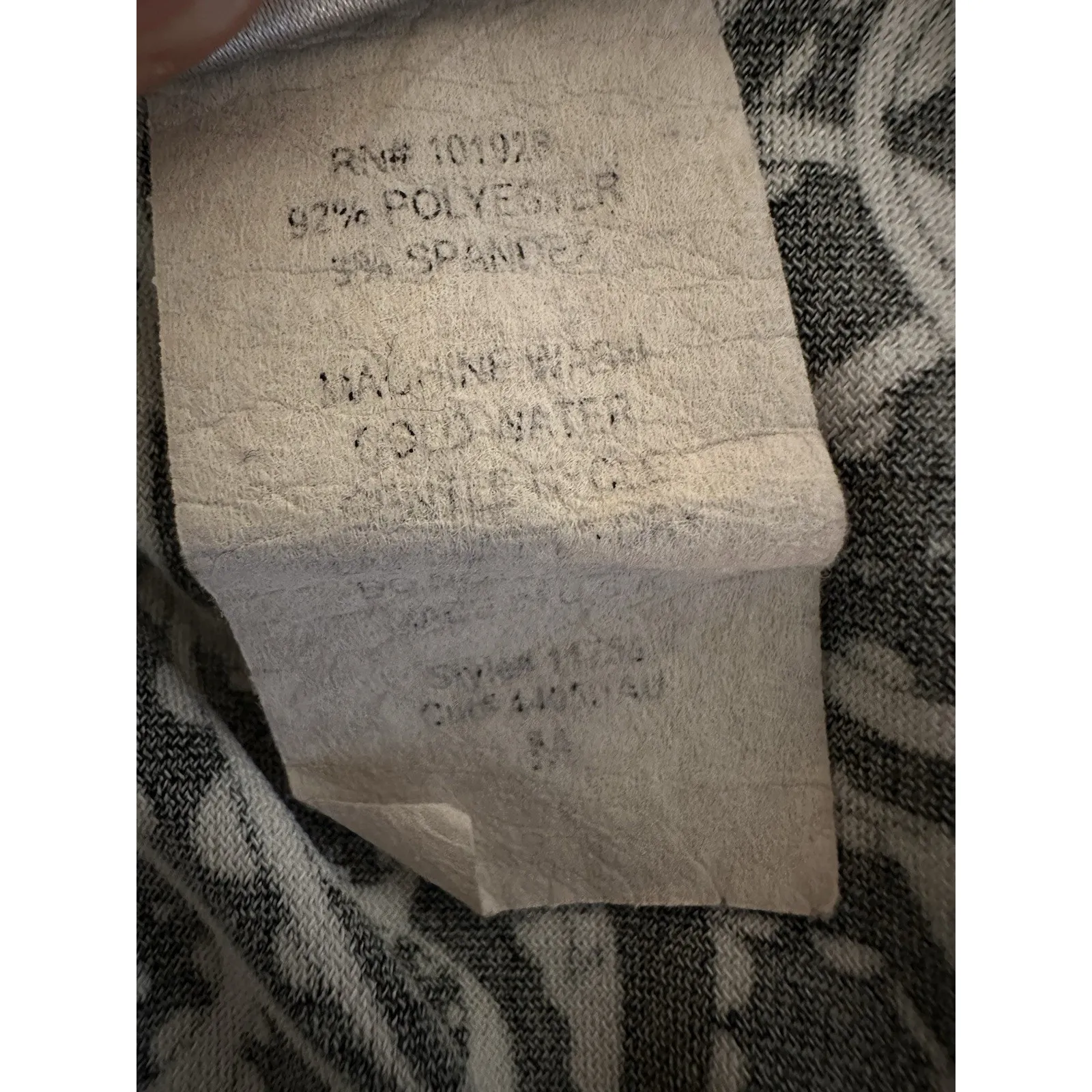 B.Moss Tailor Babydoll Top Y2K VTG Corp Fairy Core Black White Paisley Sz.Medium - Image 5