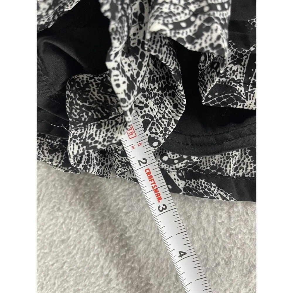 Nectar Clothing Women's Romper Black Shorts Small Long Sleeve Sheer Surplice - Image 10