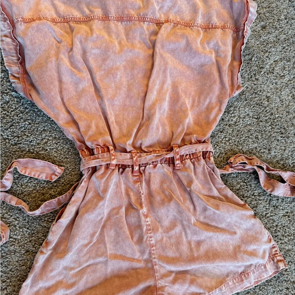 Young Fabulous & Broke YFB Pale Pink Romper With Tie - Image 8