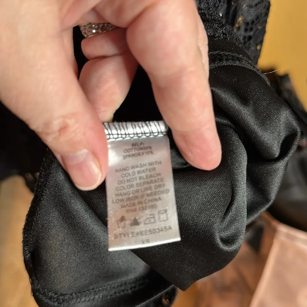 Altar'd State Black Lace Fit and Flare Long Sleeve Skater Dress Size XS - Image 8