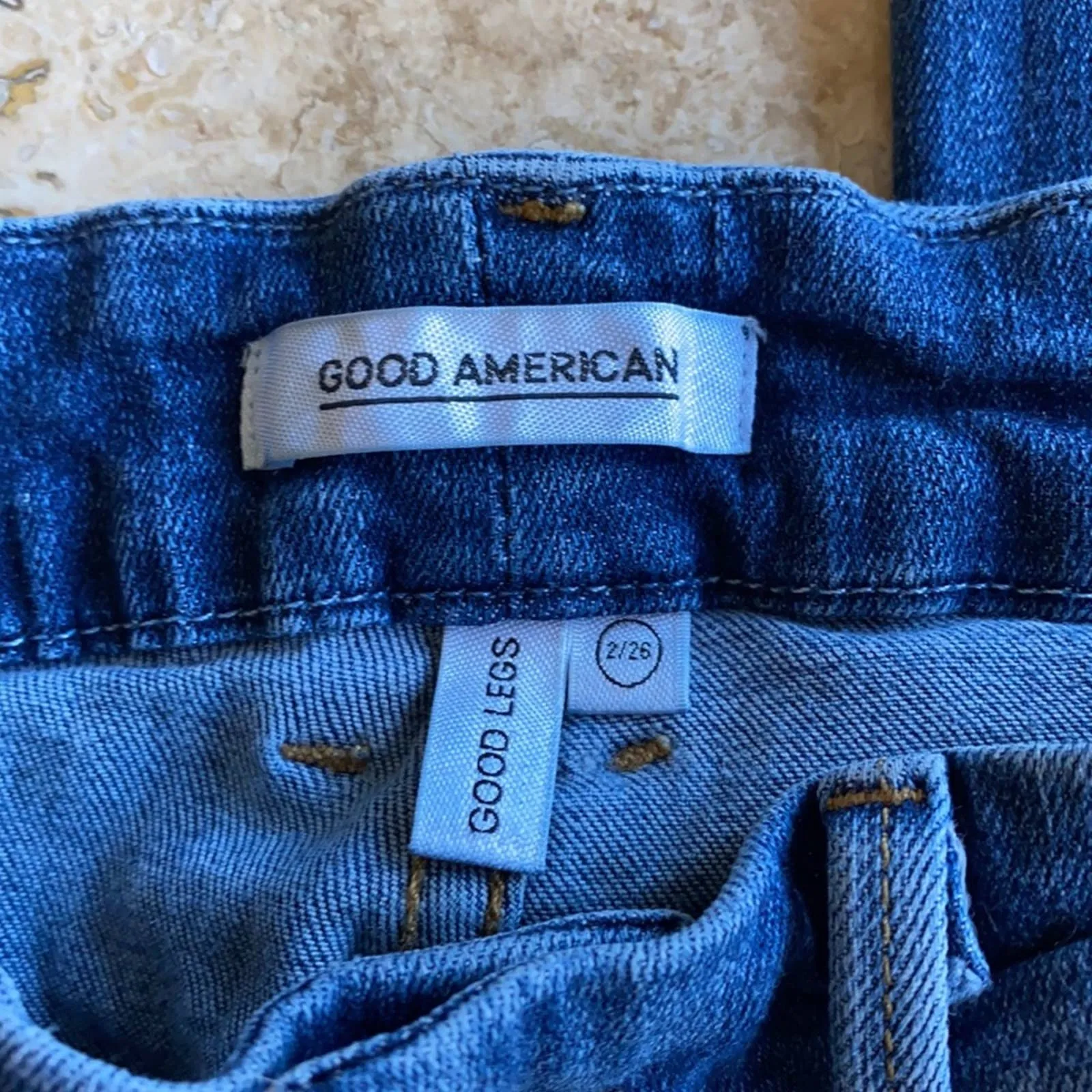 Good American Good Legs Blue‎ Athletic Stripe Jeans - Image 3
