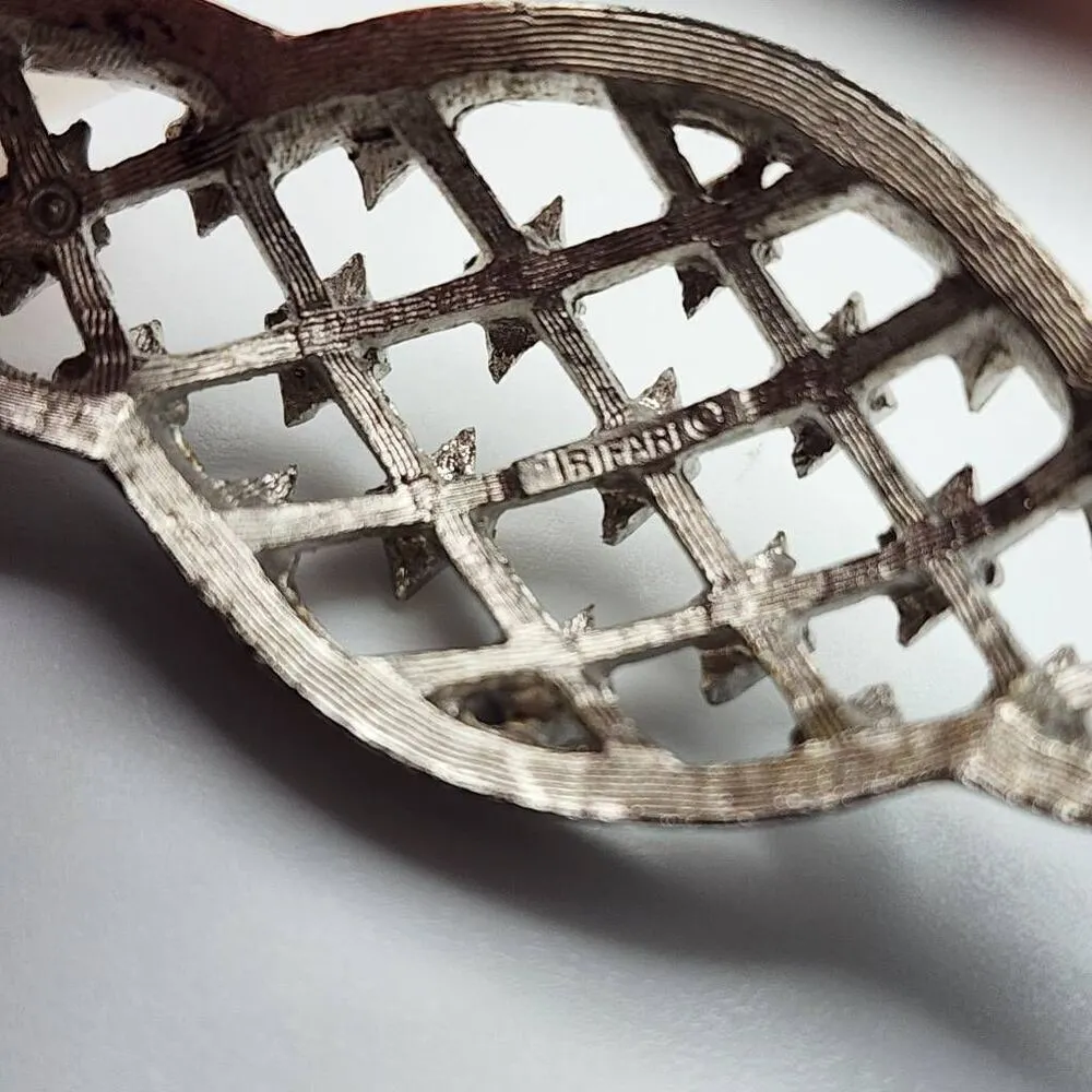 Vintage Trifari Silver Tone Bangle Bracelet - Image 3