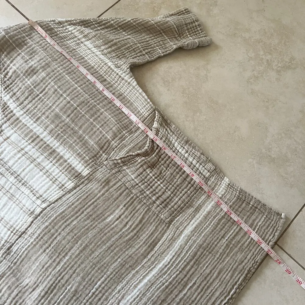 Free People Striped Long Sleeve Pullover Tunic Size M - Image 10