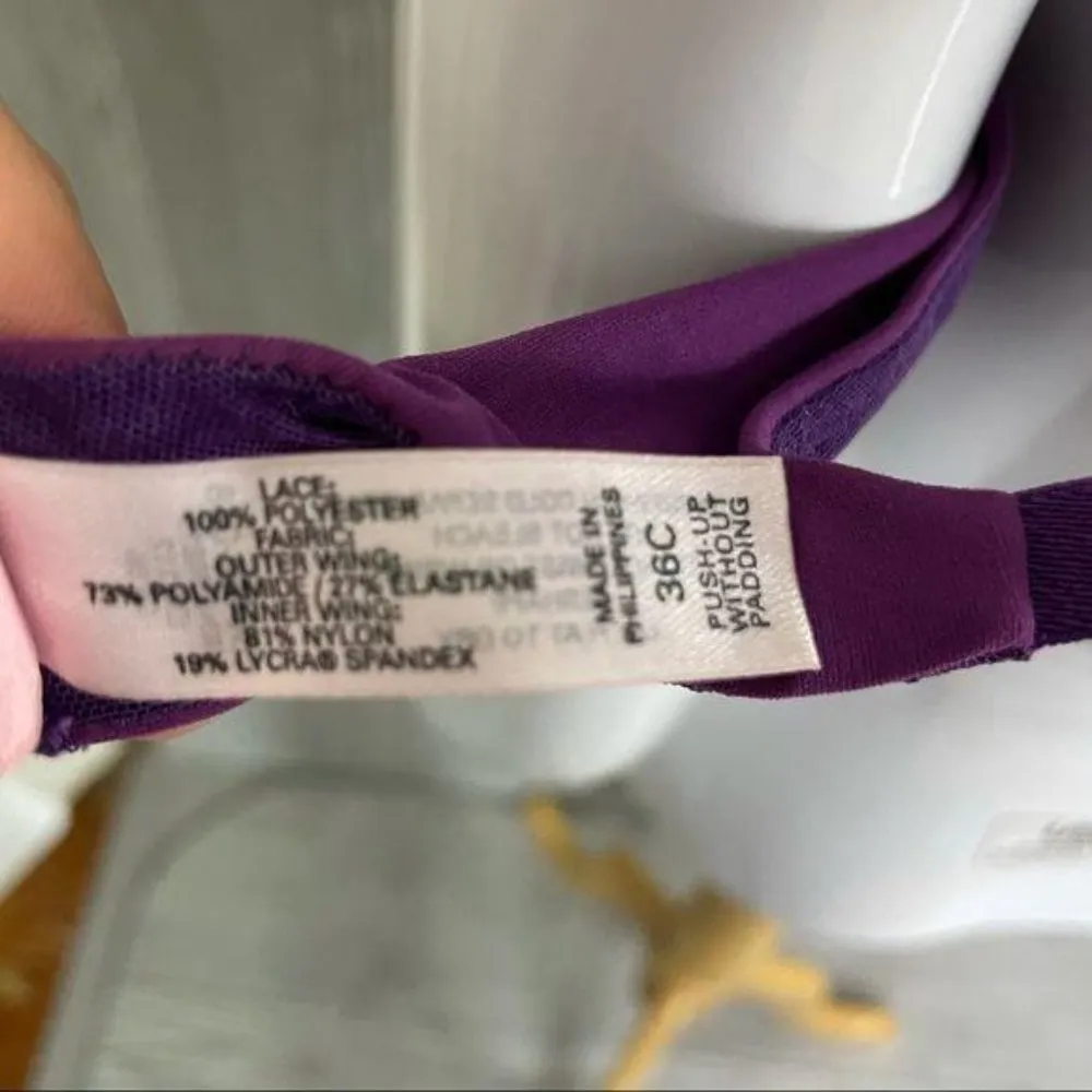 Victoria’s Secret push up without padding lace bra 36c - Image 6