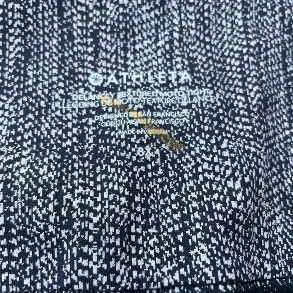 NWT Athleta Delancey Gleam Moto Tights Size 3X Zip Ankle Heathered Gray - Image 5