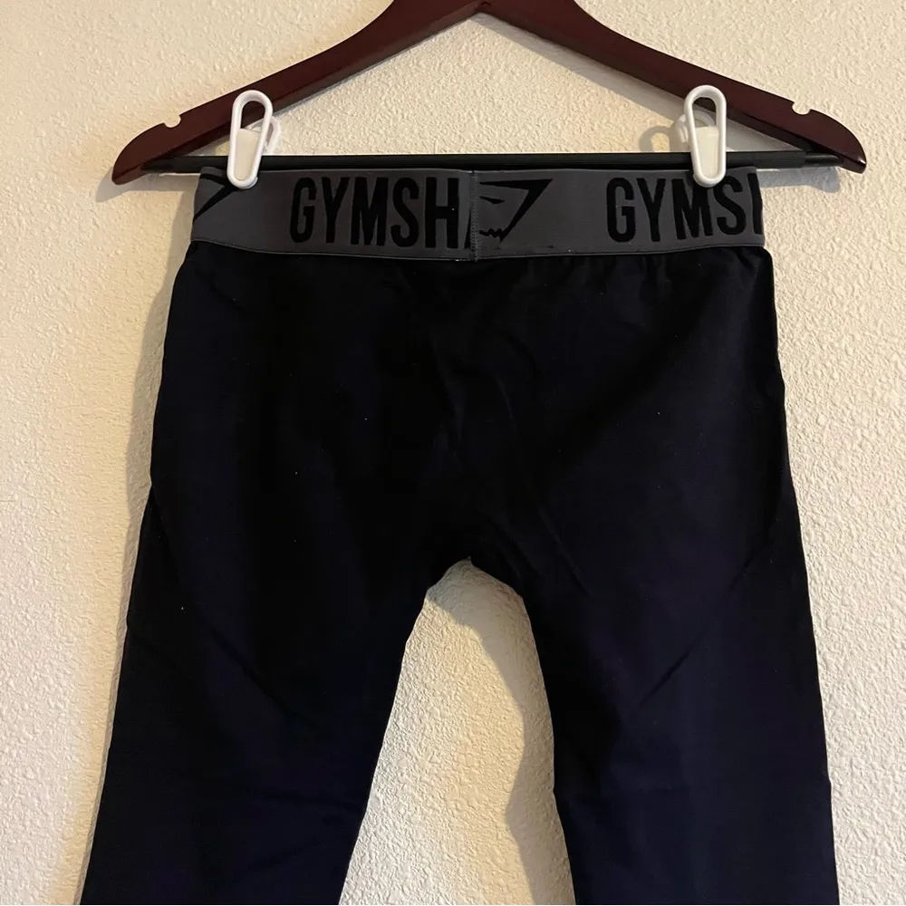 Gymshark Fit Seamless Black Cropped Capri Leggings Purple Women's S Small - Image 7