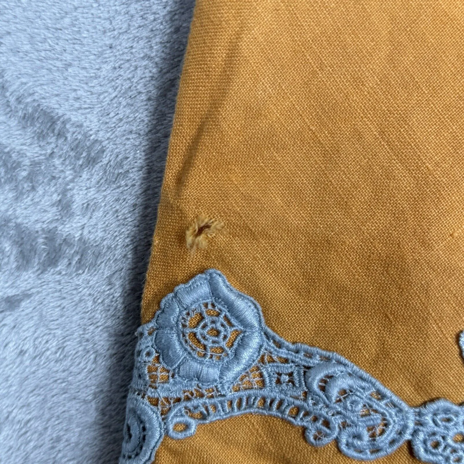 J. Jill Skirt Womens 8 Orange Blue Embroidery Linen‎ Cottagecore Boho Grunge - Image 5