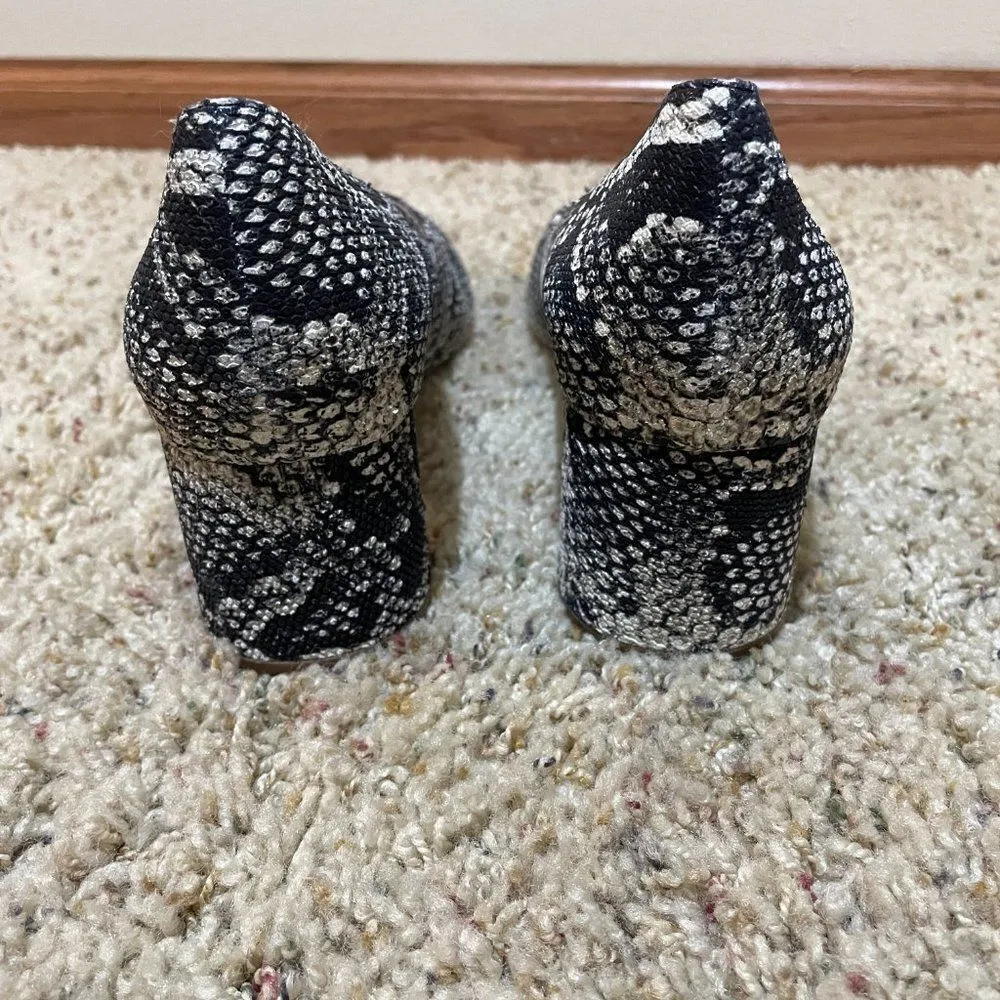 Loeffler Randall Snake Animal Reptile Print Block Heels Pumps Ina Round Toe - Image 6