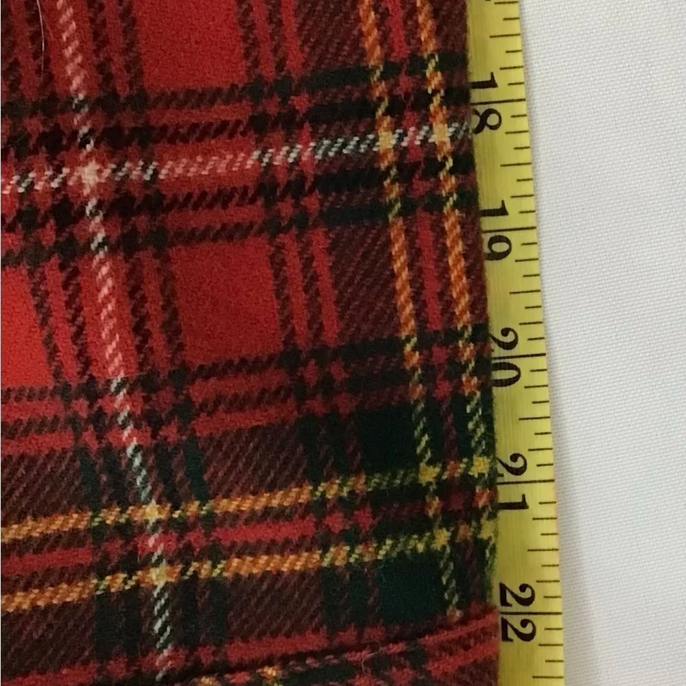 Women’s Wool Plaid Shirt‎ L Red Tartan Academia Grunge Cottagecore Vintage Size M - Image 8