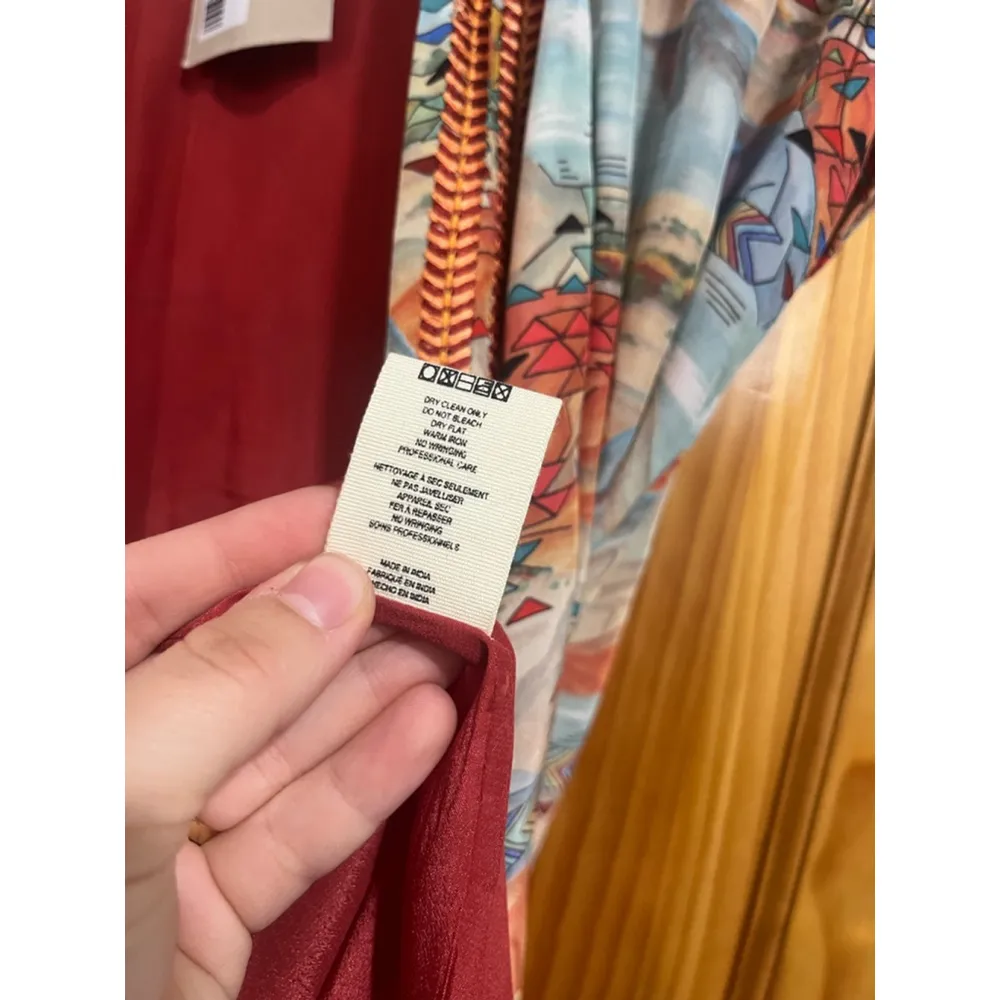 New with Tag Chufy Memories of Arizona Wearable Art Tie Kimono Orange Size M - Image 8